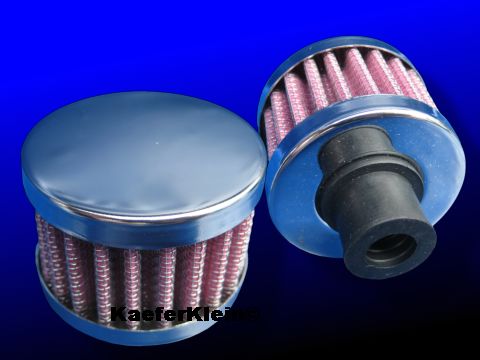 Terisass Luftfilter Mini Auto Lufteinlassfilter Kurbelgehäuse  Entlüftungsventildeckel Entlüftungsfilter Universal 25 mm(Schwarz)