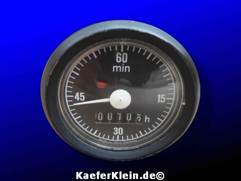 Betriebsstundenzähler, 12-Volt, Einbaumaß = ca. 52 mm Einbaumaß, made in  Germany